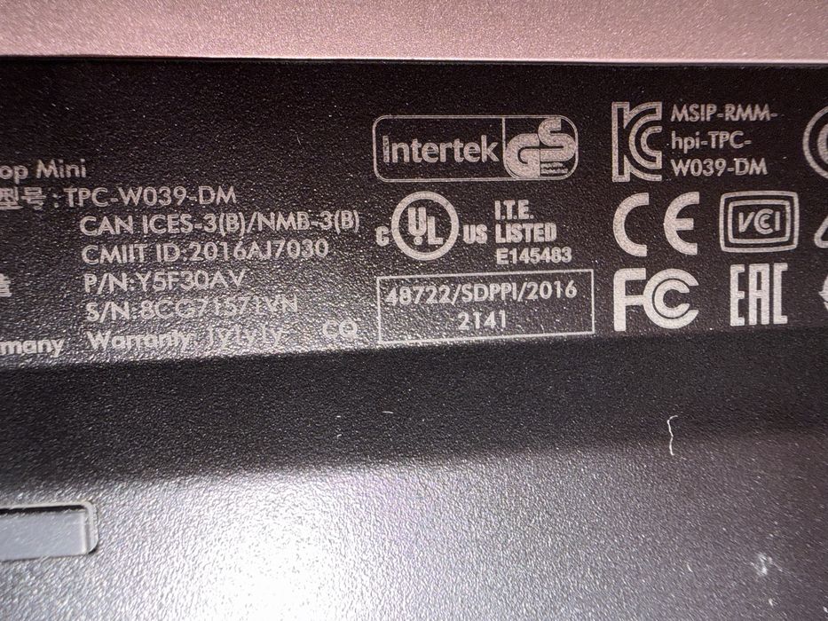 Hp Mini ProDesk 400 G3-I5