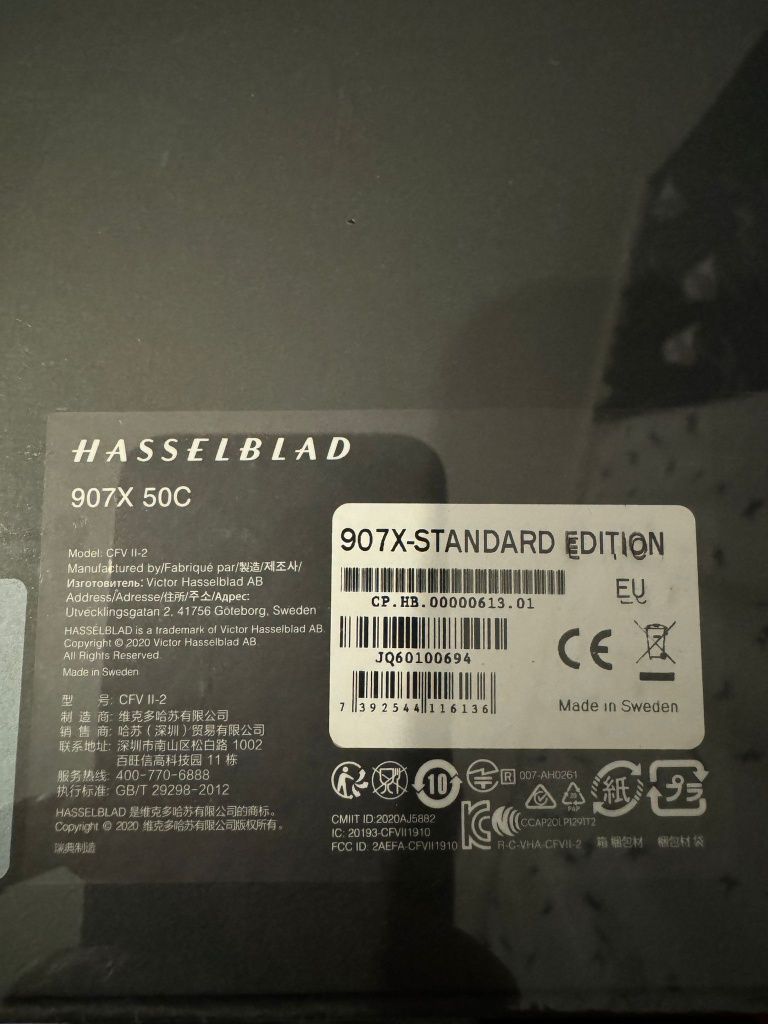 Hasselblad 907x 50C camera video, foto