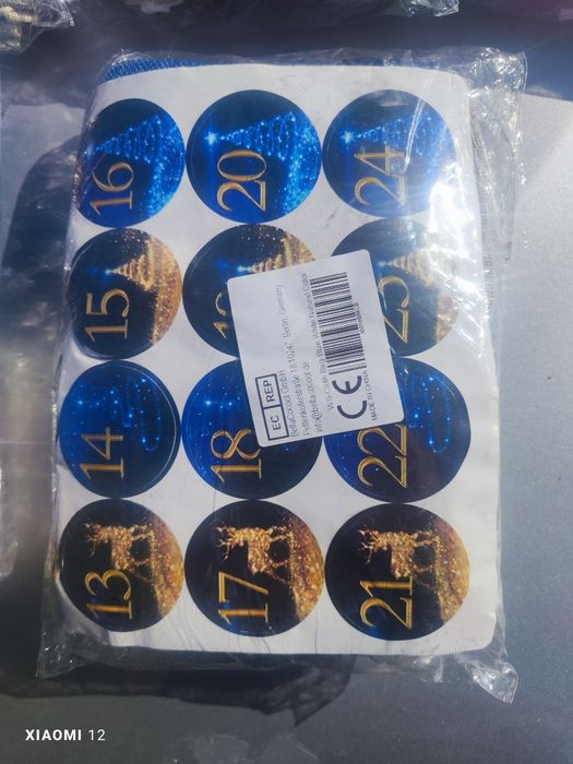 Коледни торбички за отброяване на дните до коледа,8 комплекта