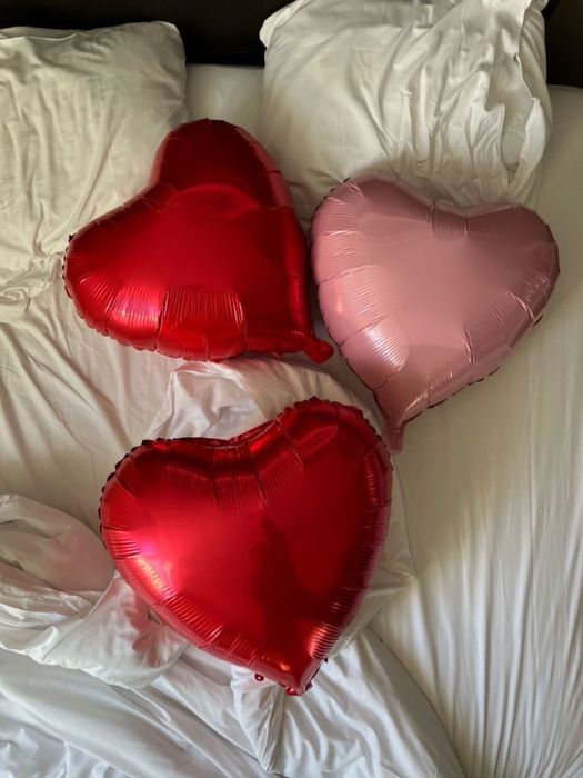 фольгированные шарики в сердечку
