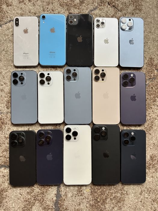 Lot 13 carcase iPhone X...15 Pro, sau pe bucata