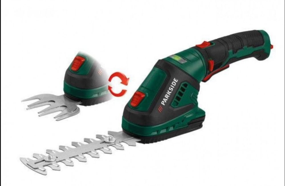 Foarfeca electrica Parkside pentru iarba și gard viu,acumulator 4v,Nou