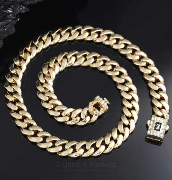 Масивен златен ланец изработен от медицинско злато. Не променя 110гр.