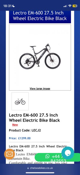 CA NOUA Bicicleta electrica Lectro EM-600 (nu trek,canyon,specialized)