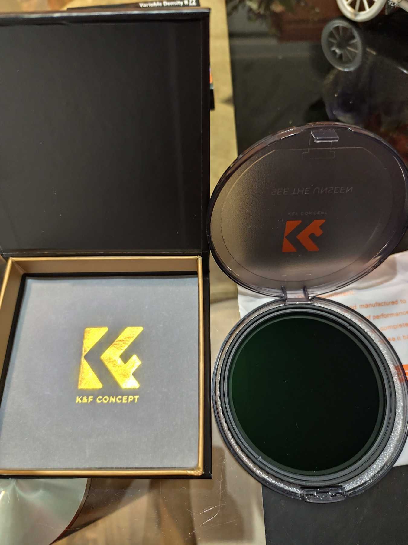 K&F Concept ND филтър с регулируема плътност ND32 Variable Fade 82мм