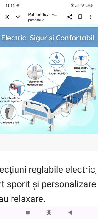 Pat spital electric 2 functii