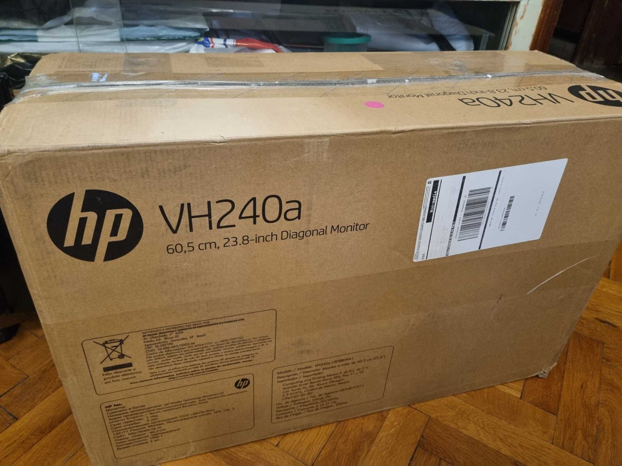 Чисто нов монитор HP 24" Full HD IPS