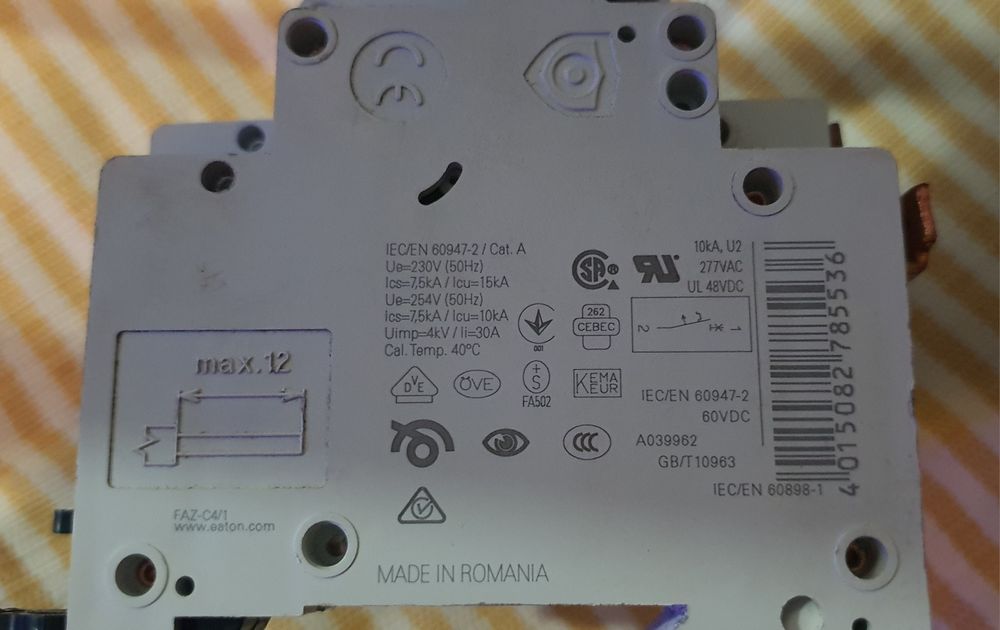 Întrerupător de supracurent; 230/400VAC;