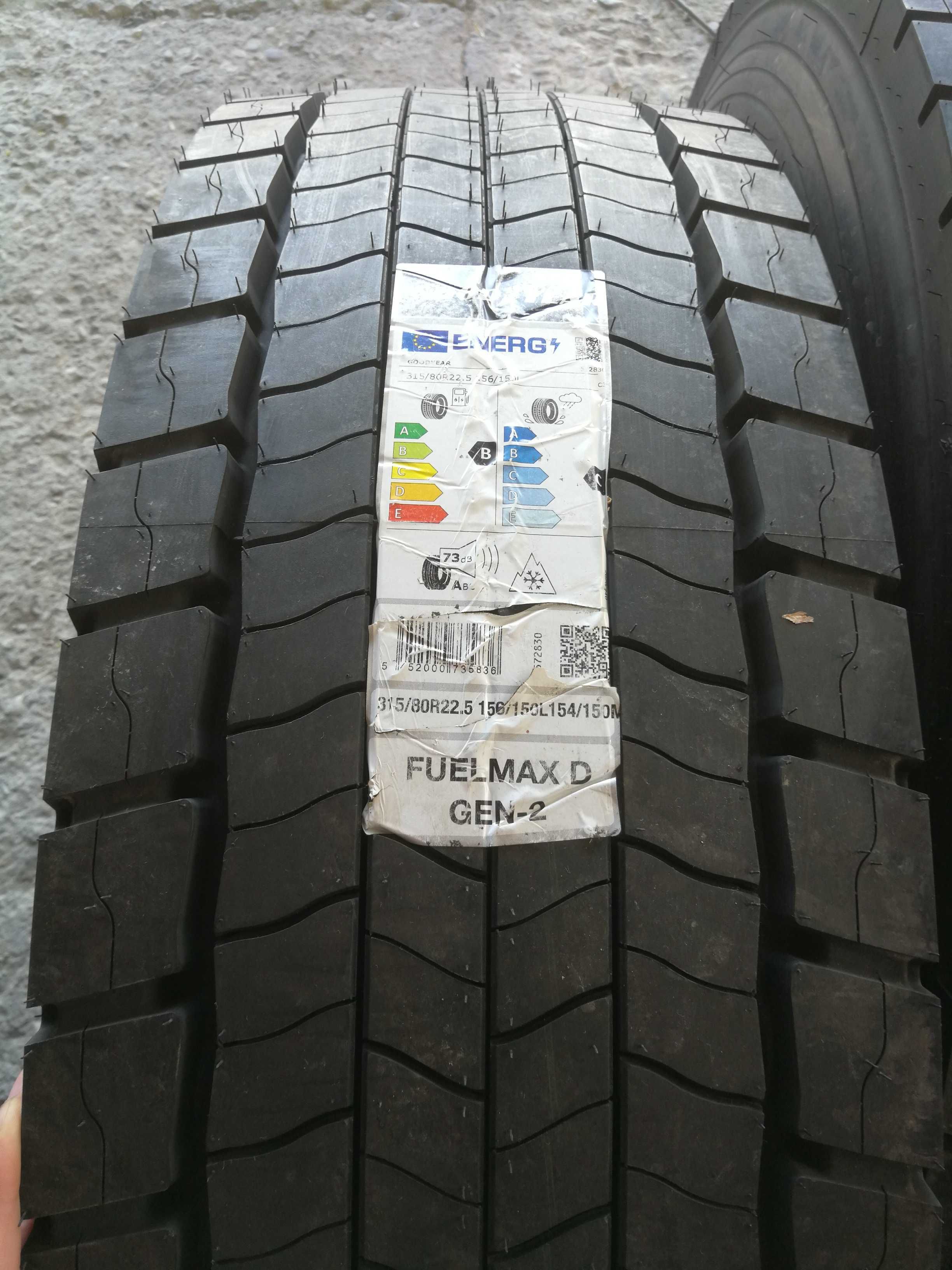 4 Нови гуми R22.5 315/80 Goodyear FuelMax D Gen-2 156/150L M+S