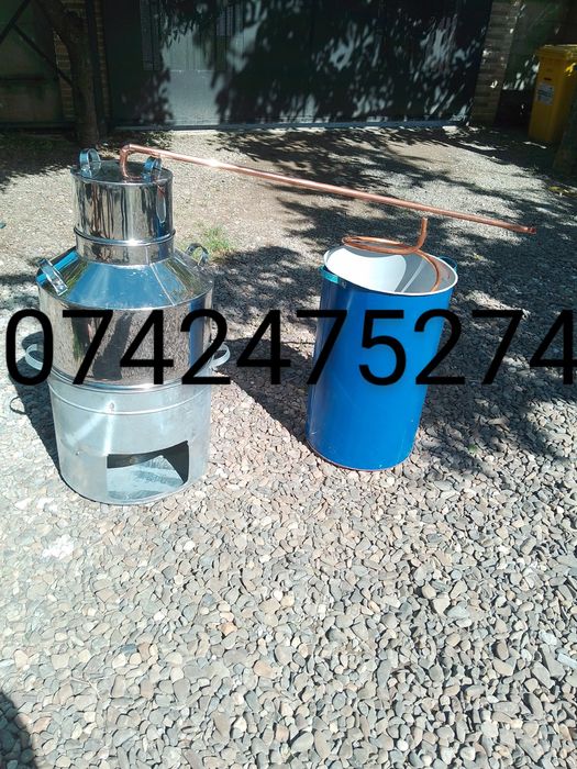 . Cazan pt Tuica 75l+Serpentina +Vas pt apa+Focar.Livrare oriunde