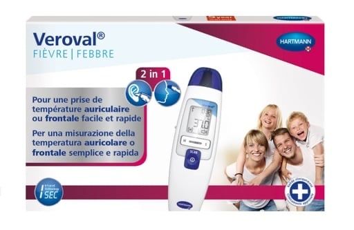 Veroval 2в1 Инфрачервен термометър за ухо и чело