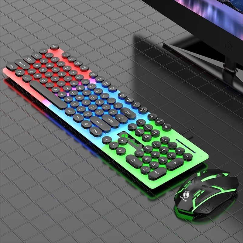 Kit tastatura și mouse usb RGB