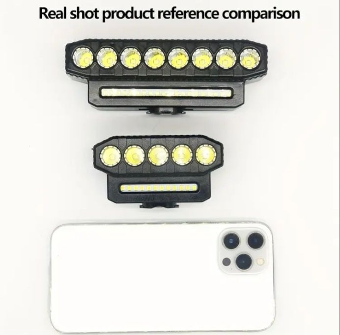 Far bicicletă 8LED + 20SMD cu claxon integrat 130dB – reîncărcabi