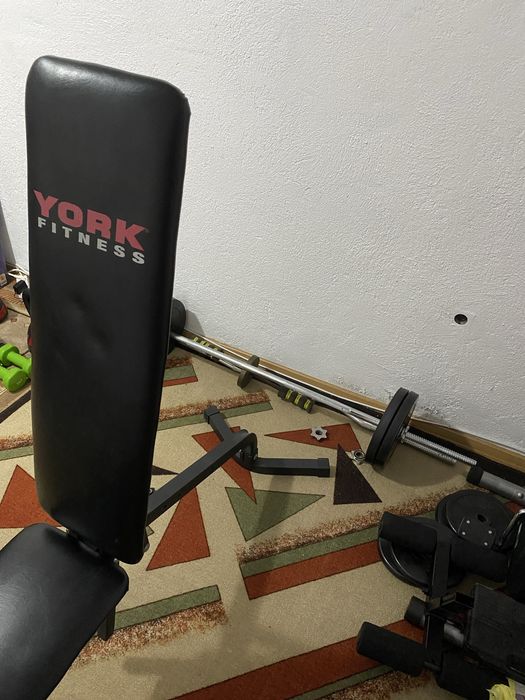 Лежанка / Пейка за фитнес упражнения / регулируема / York Fitness