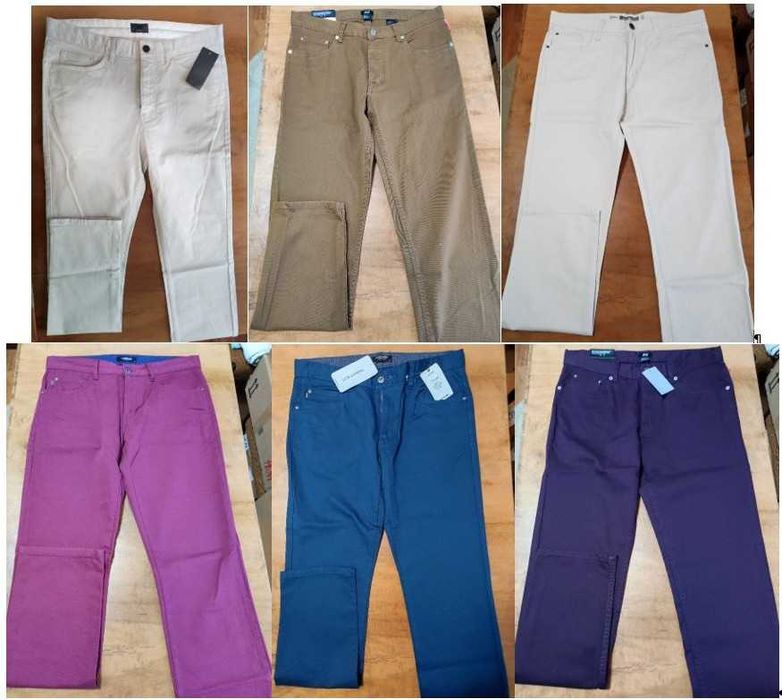 7 pantaloni slim fit H&M/LC Waikiki mar.W30,W31 [46-48/S] noi,eticheta