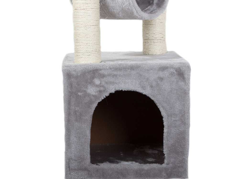 Ansamblu de joaca pentru pisici cu stalp de zgariat si casuta 92x31cm