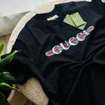 Tricou Gucci Negru - Calitate Superioara/Premium
