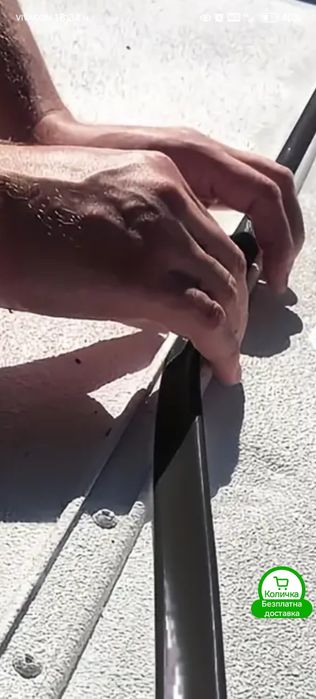 Гумиран протектор за алуминиева лайсна за каравана и кемпер