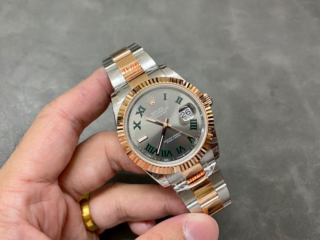 Rolex Datejust Wimbledon 41mm Silver Rose gold