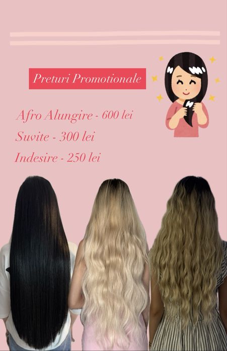 Extensii de par Afro alungire