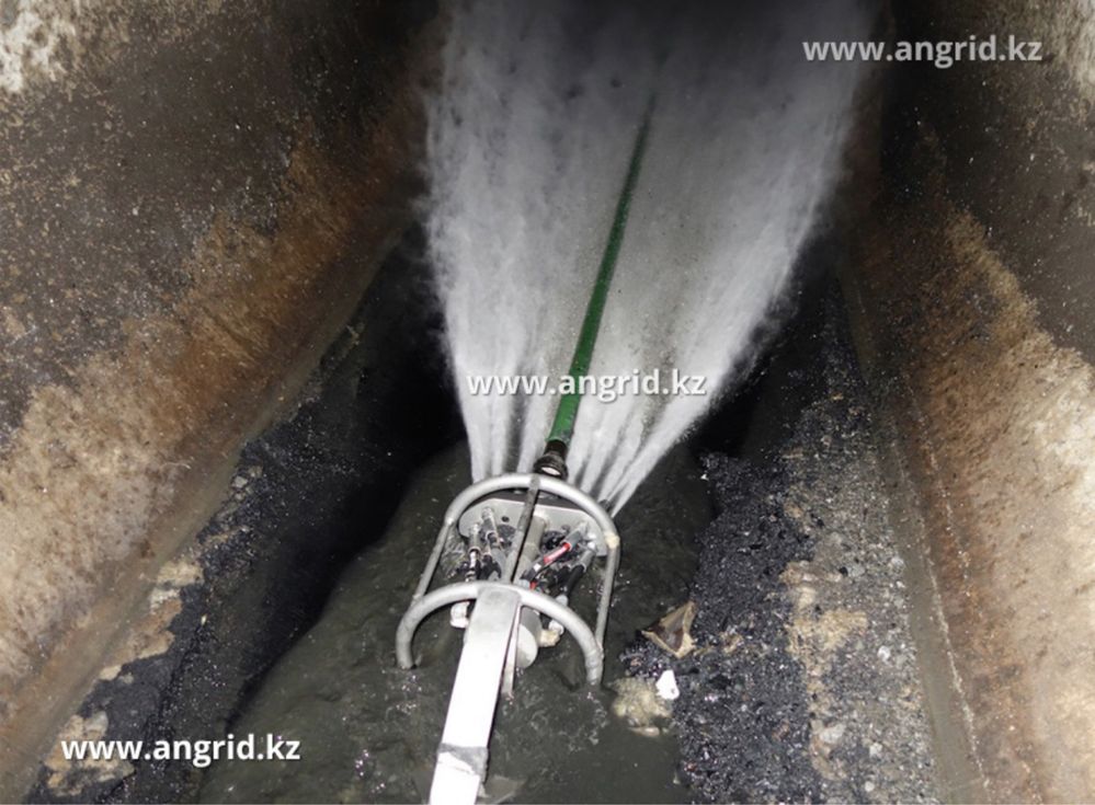 Промывка канализации высоким давлением воды