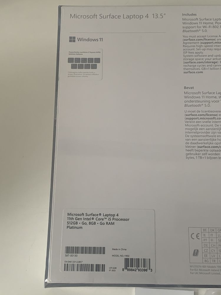 Microsoft Surface Laptop 4, 512gb SSD, pachet cadou sigilat