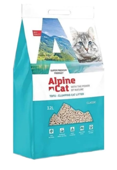 Alpen Cat (Альпен Кэт) Тофу наполнитель растительный, комкующийся 12 л