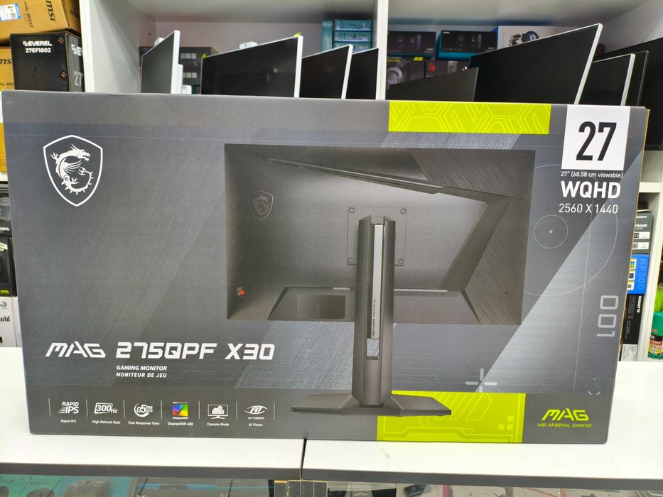 Монитор MSI MAG 275QPF 27" 2K 300hz Rapid IPS, 0.5ms, HDMI, DP (Black)
