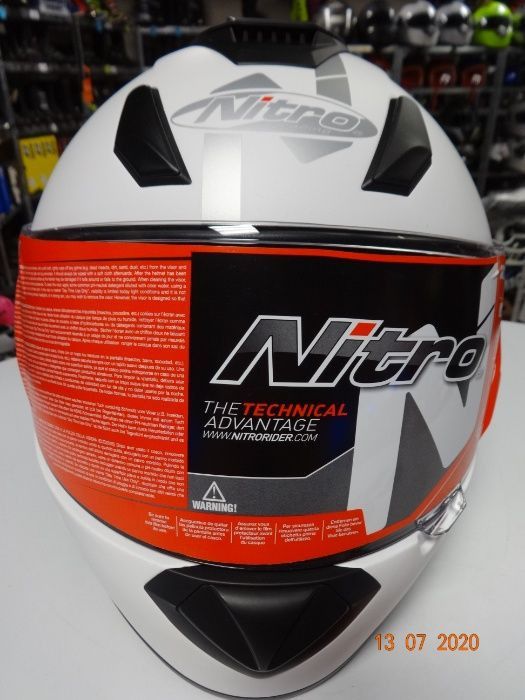 ШОК ЦЕНА! Kаска nitro n3100 rival white нова мото каска шлем s m l x