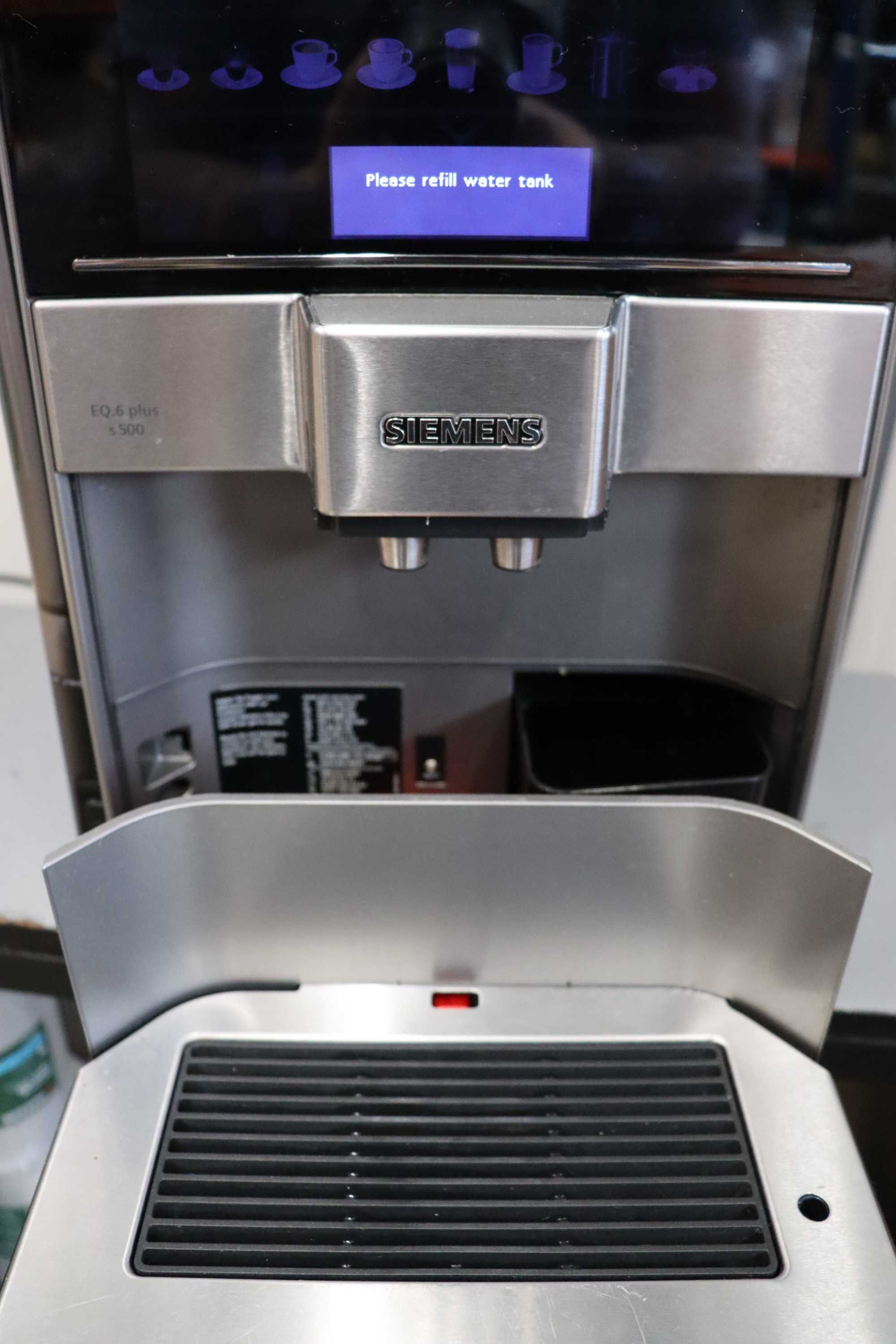 Siemens EQ.6 Plus s500 Автоматична кафемашина с тъчскрийн, 12 рецепти