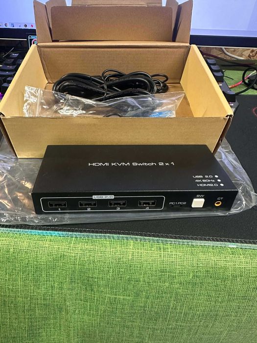 KVM превключвател HDMI, USB, 1920 x 1080 пиксела, 3840 x 2160 пиксела