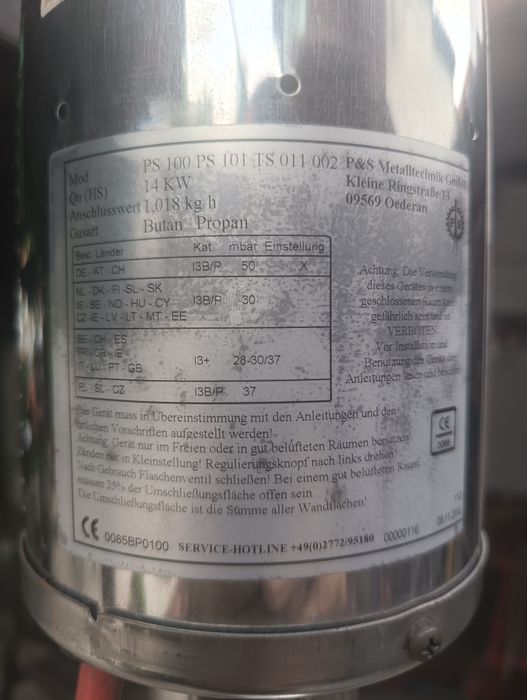 Газова печка гъба