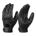Manusi moto din piele cu touchscreen finger, respirabile, Motowolf