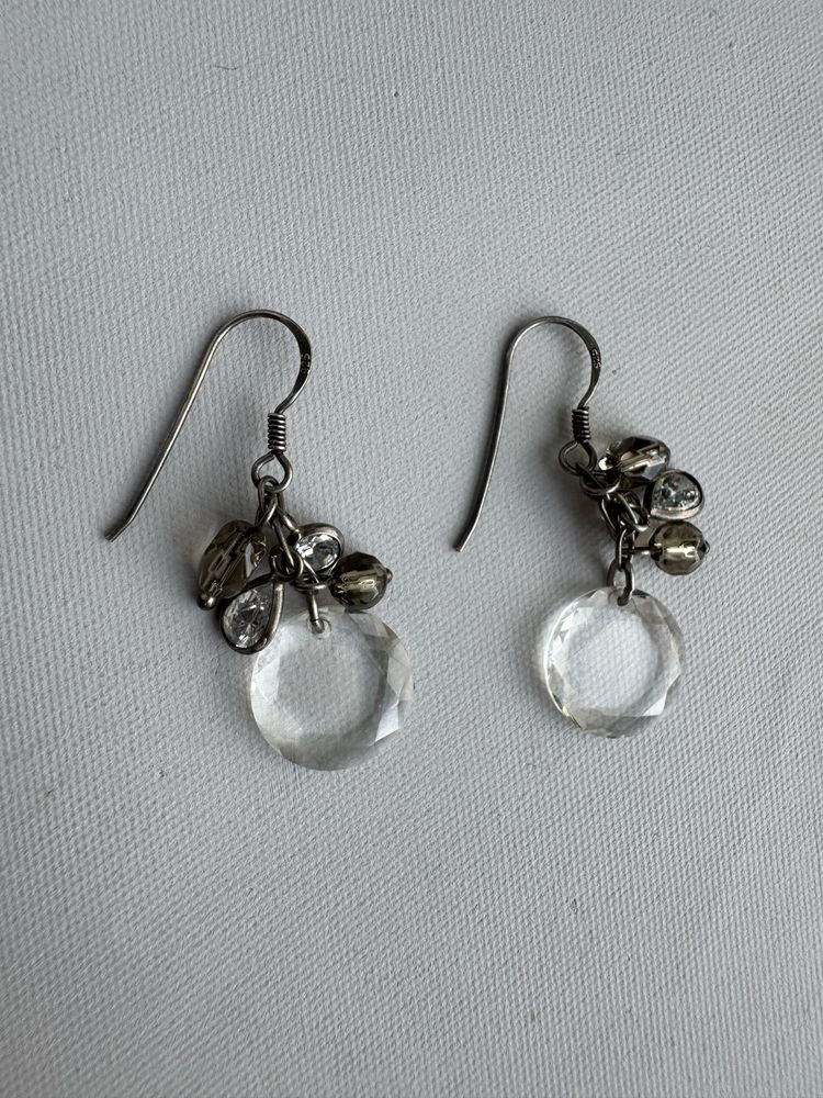 Cercei din argint si cubic zirconia