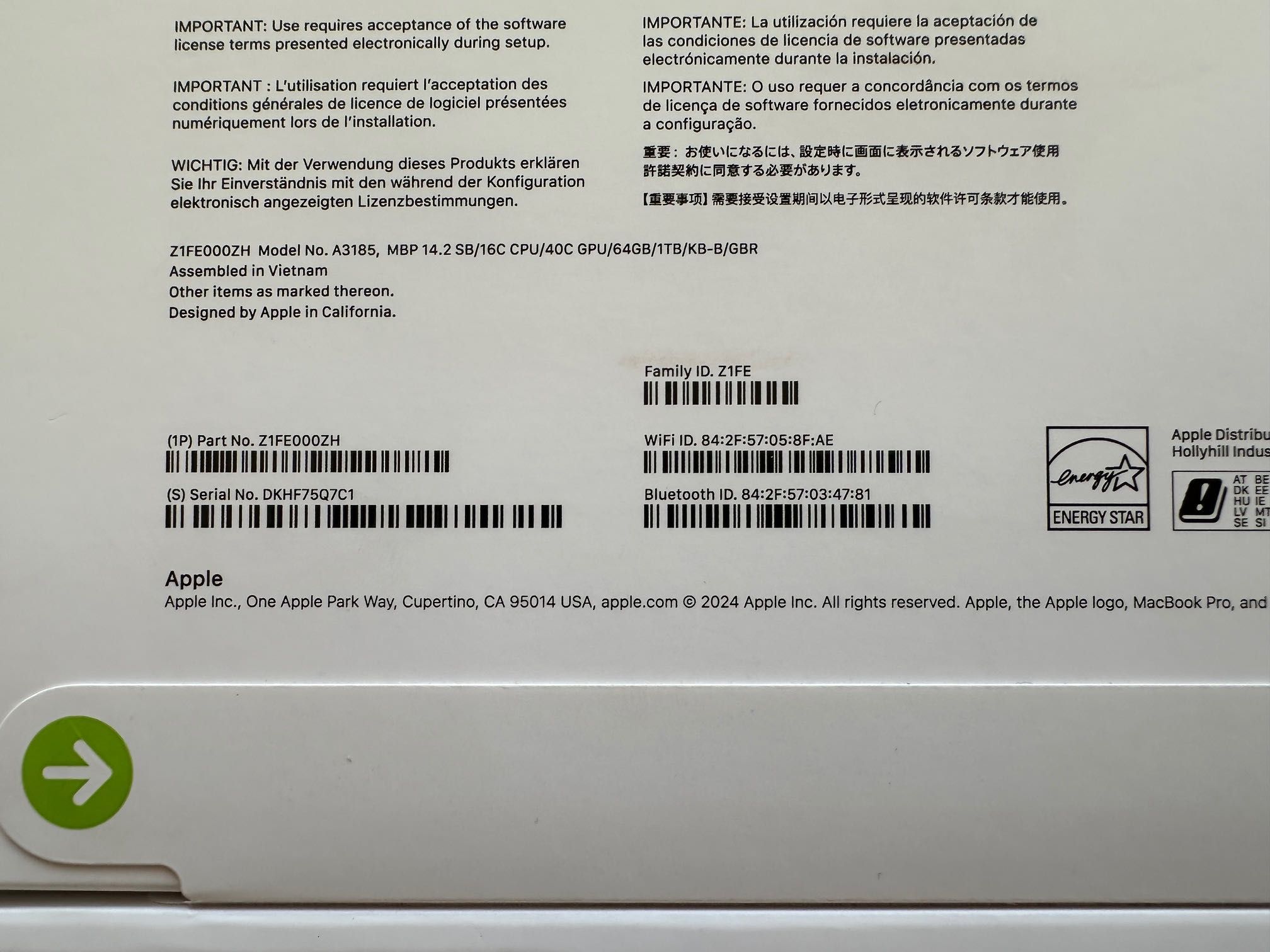 ЧИСТО НОВ MacBook Pro 14" M4 MAX 16-CPU, 40-GPU, 64GB RAM, 1TB SSD