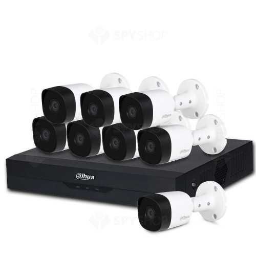 Sistem supraveghere exterior Dahua, 8 camere, 2 MP, IR 20 m, IoT