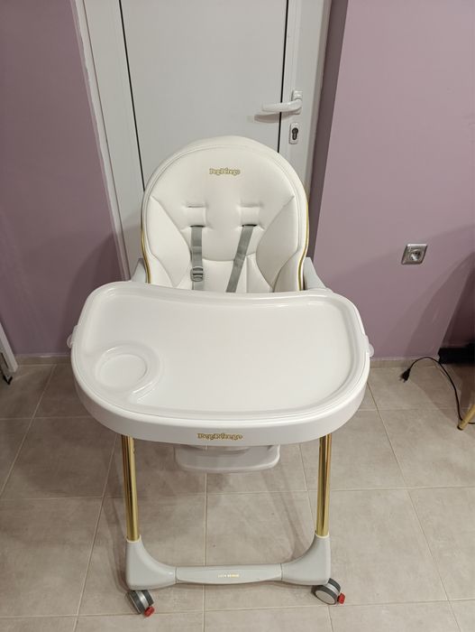 Детско столче за хранене Peg Perego - Prima Pappa Follow Me gold