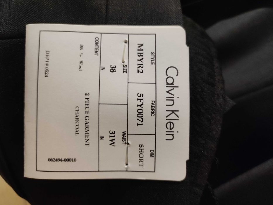 Costum Calvin Klein extreme slim fit wool charcoal