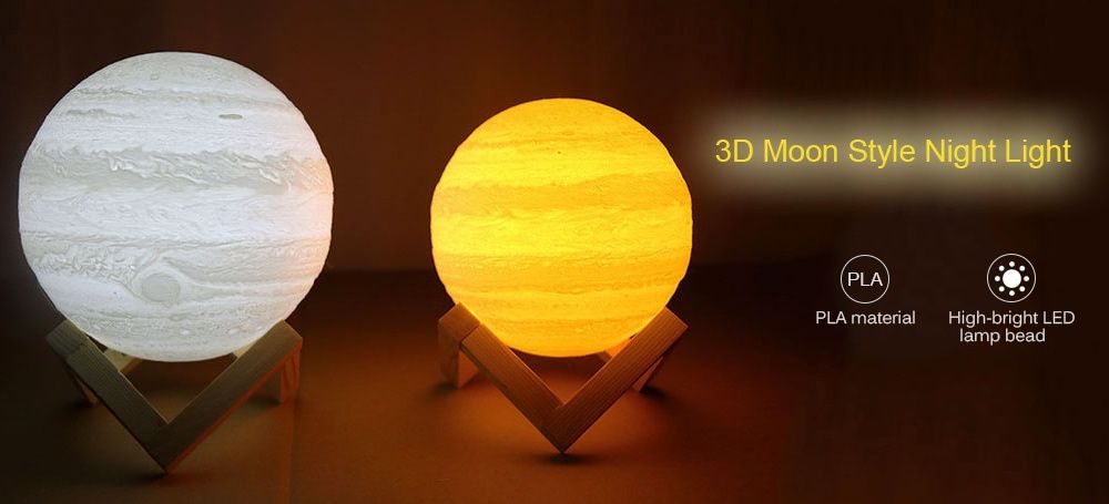 Lampa LED Jupiter si Earth 3D 13cm diametru