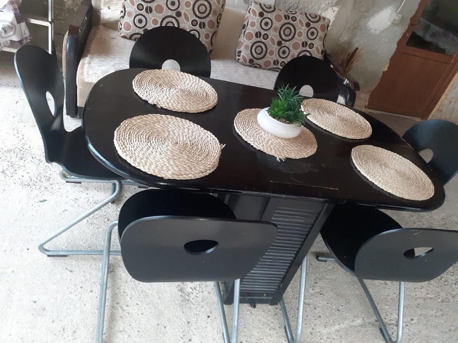 Masa pliabila cu 6 scaune
