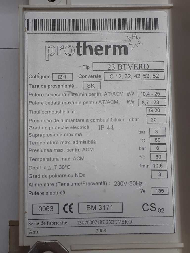 Piese de schimb centrala PROTHERM 23 BTVERO.