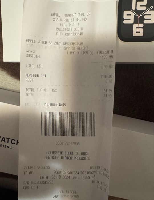 Apple Watch SE 2024, GPS, 40mm – Starlight