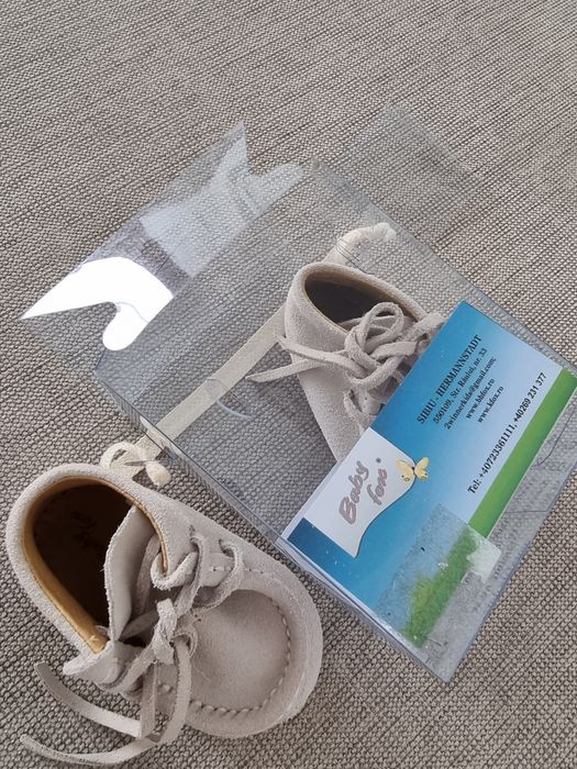 Mocasini bebelus marimea 17 bej