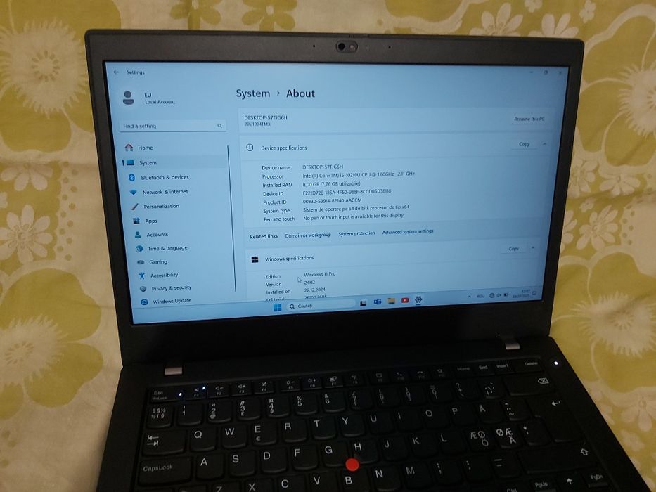 Laptop ultraportabil Lenovo Thinkpad L14 (  intel Core i5- 10210U )