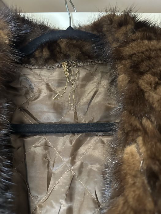 Blana Naturala Vizon (Nurca) LUX - Marimea L - Lungime Midi - Vintage