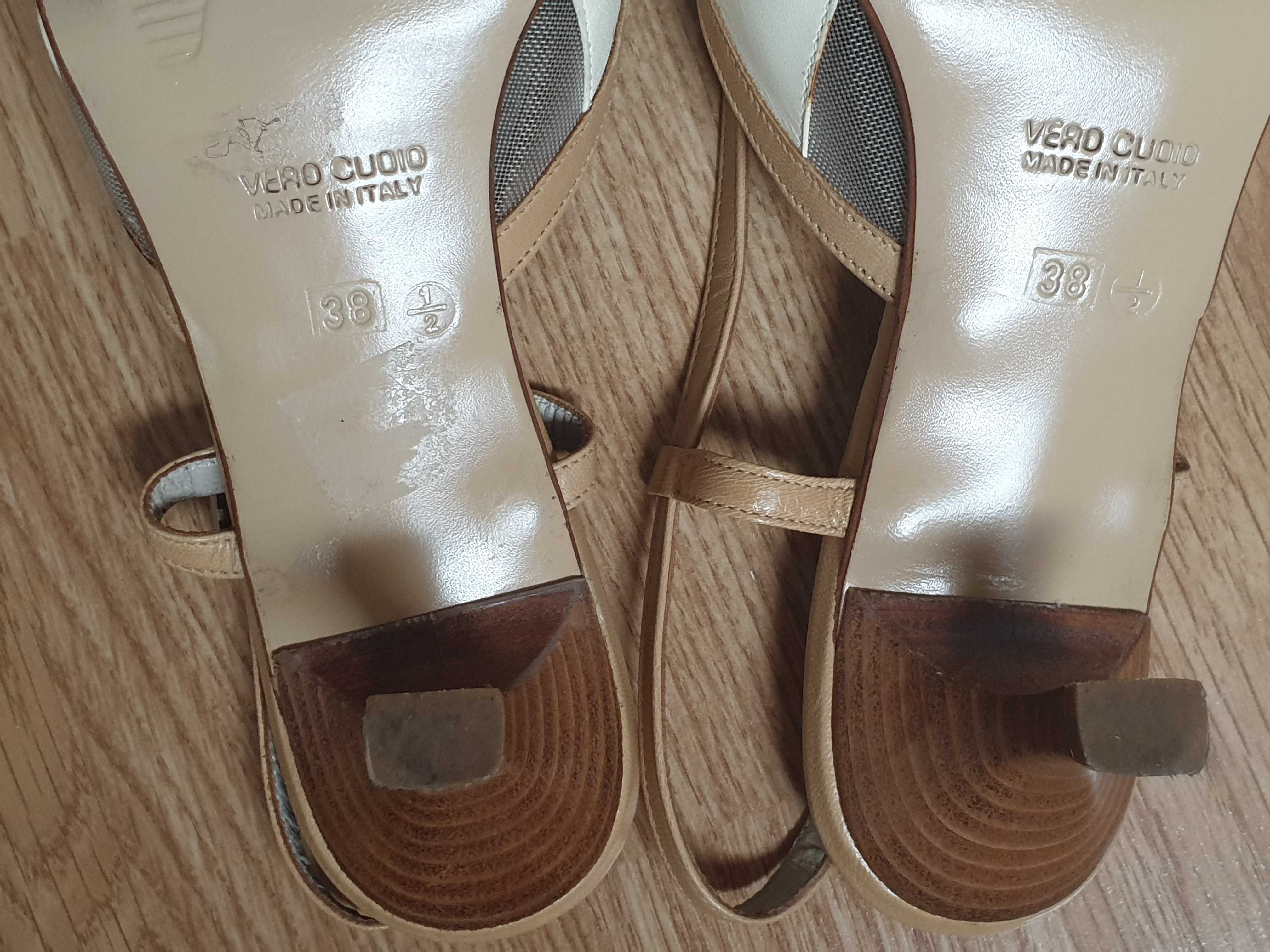 Sandale piele, masura 38, Made in Italy