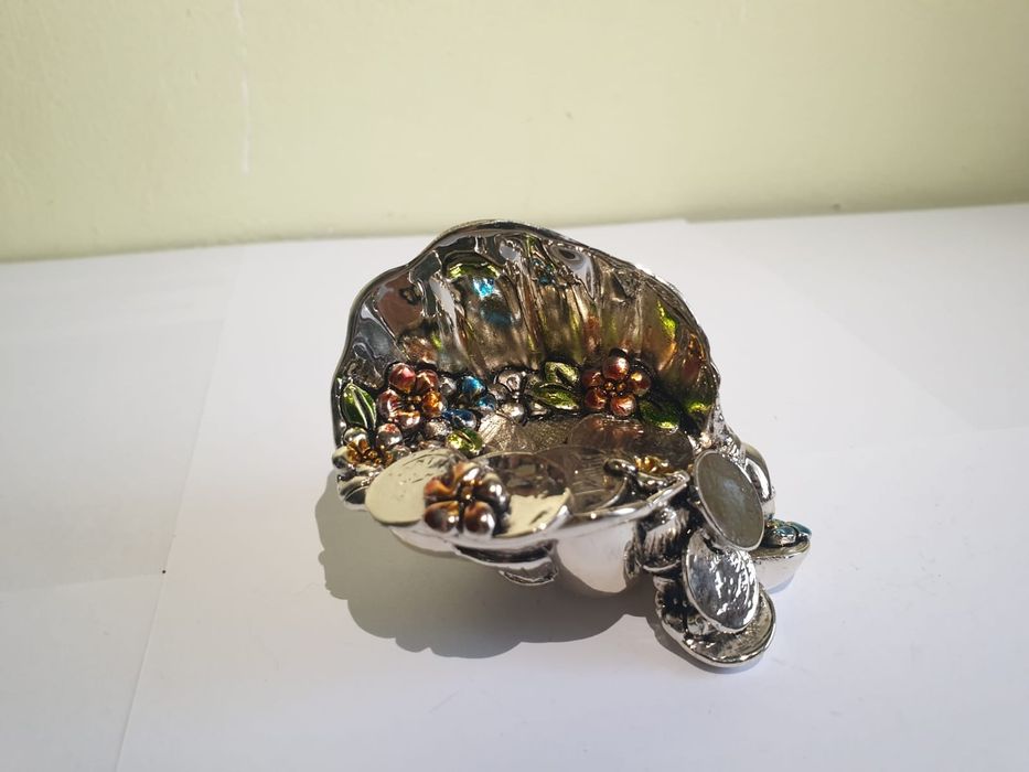 miniatura bibelou scoica monede euro argint laminat Italia ca noua