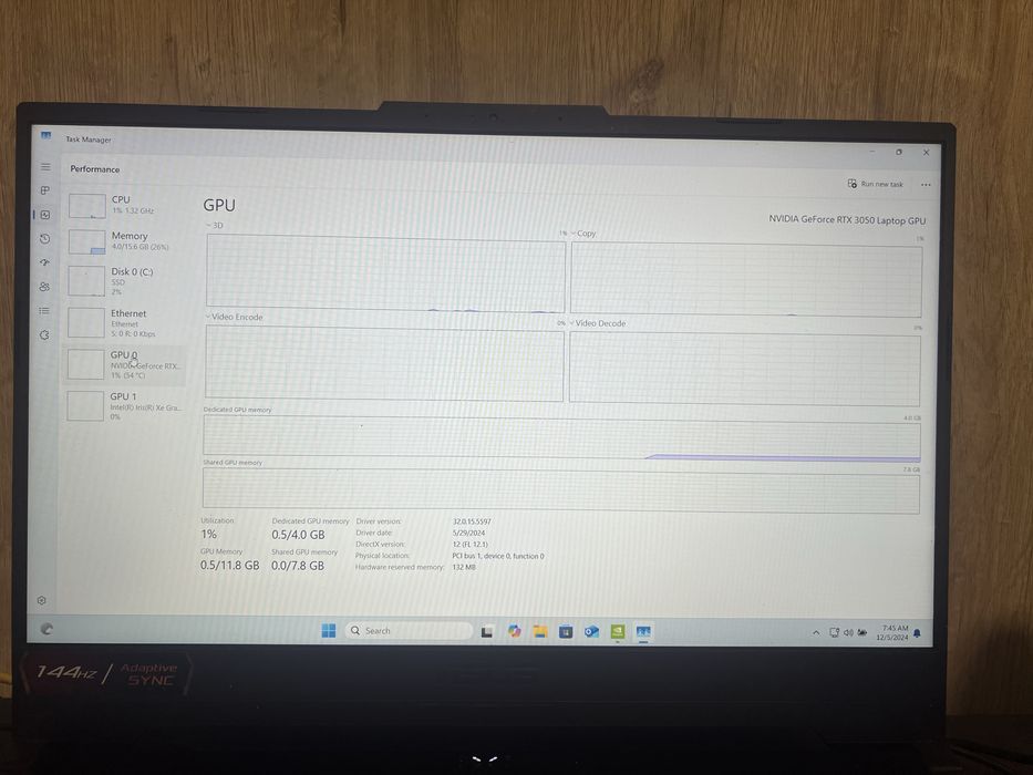 Laptop gaming 144hz i7 12700h rtx 3050