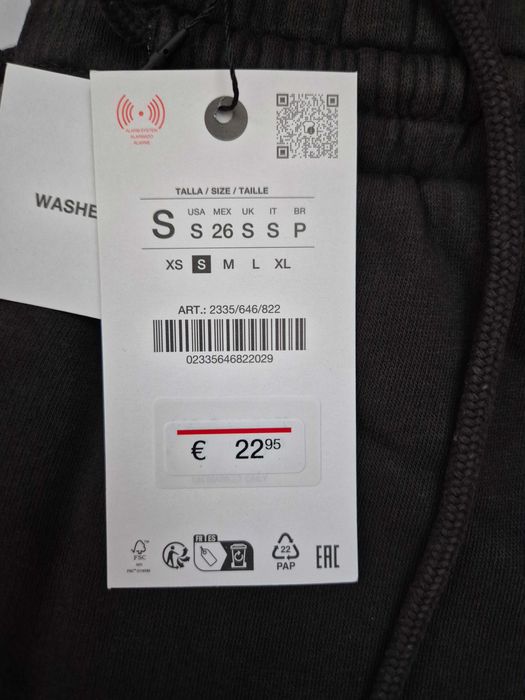 Дамски панталони washed effect ZARA с широки крачоли