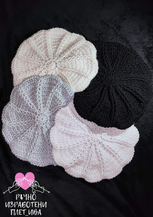 Барети, барета - ръчно плетени, ръчно плетиво